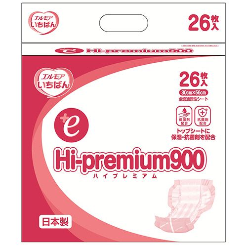 カミ商事 エルモア いちばん Hi-premium900 病院・施設用 1セット(104枚:26枚×4パック)(4971633716117 x4) 目安在庫\u003d○