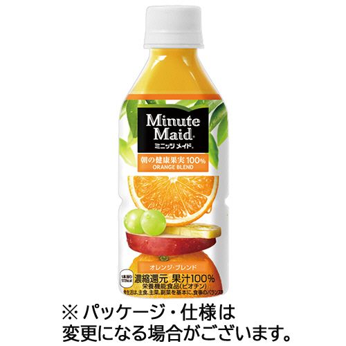 コカ・コーラ ミニッツメイド朝の健康果実オレンジブレンド 350mLペットボトル 1セット(48本:24本&times;2ケース)(4902102056861 x48) 取り寄せ商品｜コンプモト　店 6,175円