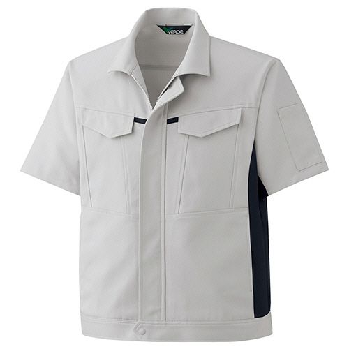 ミドリ安全 帯電防止JIS 男女共用 半袖ジャンパー GS691上 シルバーグレー SS 1着(GS691-UE-SS) 目安在庫\u003d○