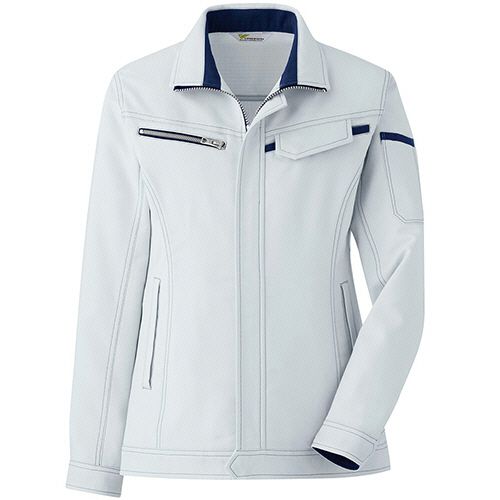 ミドリ安全 帯電防止JISベルデクセル女性用長袖ジャンパーVELS2521上 シルバーグレー 19号 1着(VELS2521-UE-19) 目安在庫\u003d○