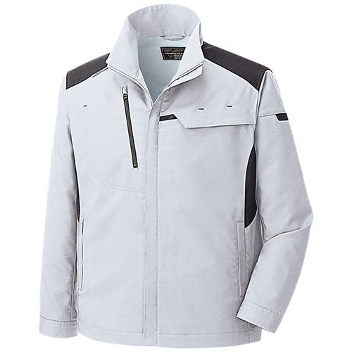 ミドリ安全 帯電防止JISベルデクセルフレックス男女共用 ジャンパー VES2761上 シルバーグレー 4L 1着(VES2761-UE-4L) 目安在庫=○｜コンプモト　店