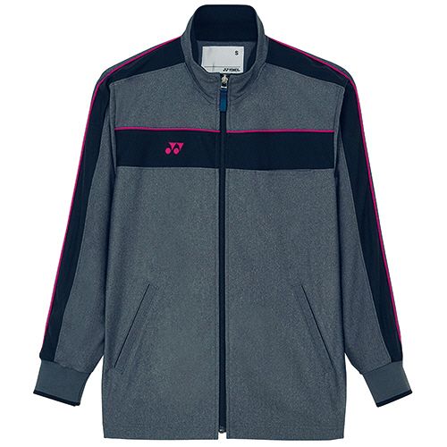 トンボ ヨネックス×キラク 防風ジャケット(男女兼用) ピステックス グレーモク×ピンク Sサイズ 1着(CY104-11-S) 目安在庫\u003d○