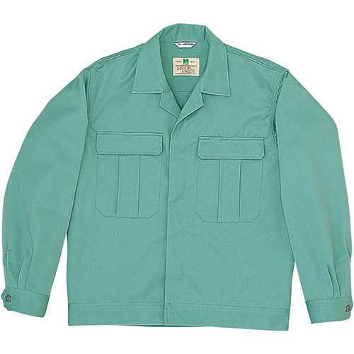ミドリ安全 2つポケットジャンパー 前ボタン式 M5209上 エメラルドグリーン 3L 1着(M5209-UE-3L) 目安在庫\u003d○