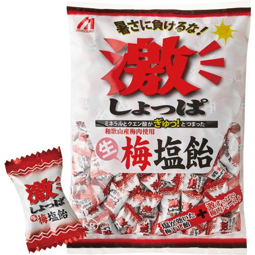 桃太郎製菓 激しょっぱ生梅塩飴 1kg/パック 1セット(約666粒:約222粒×3パック)(4978114003025 x3) 目安在庫\u003d○