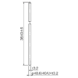 ＤＸアンテナ アンテナマスト(40A・3.6m)(MP-360-40) 取り寄せ商品｜コンプモト　店 33,127円