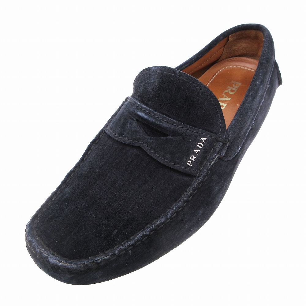 【新品未使用】PRADA プラダ　スエード　ローファー　モカシン サイズ8 楽天市場】【PRADA】プラダ スエード ドライビングシューズ