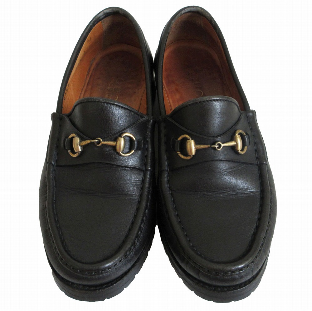 A*y様 GUCCI 黒 スエード ローファー 37 GUCCI【グッチ】スエード ビットローファー Gマーク 黒
