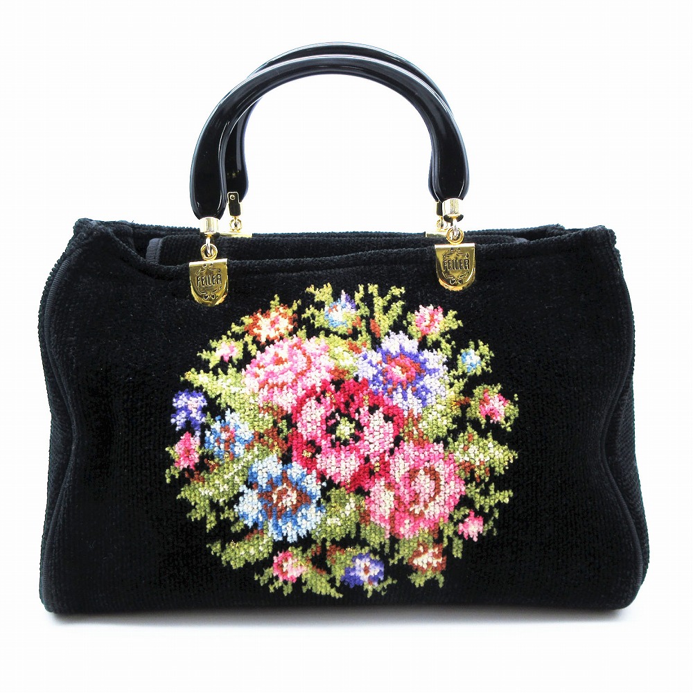 FEILER - FEILER フェイラー 花柄ハンドバッグ 希少 極美品 FEILER フェイラー 2way ショルダー ハンドバッグ