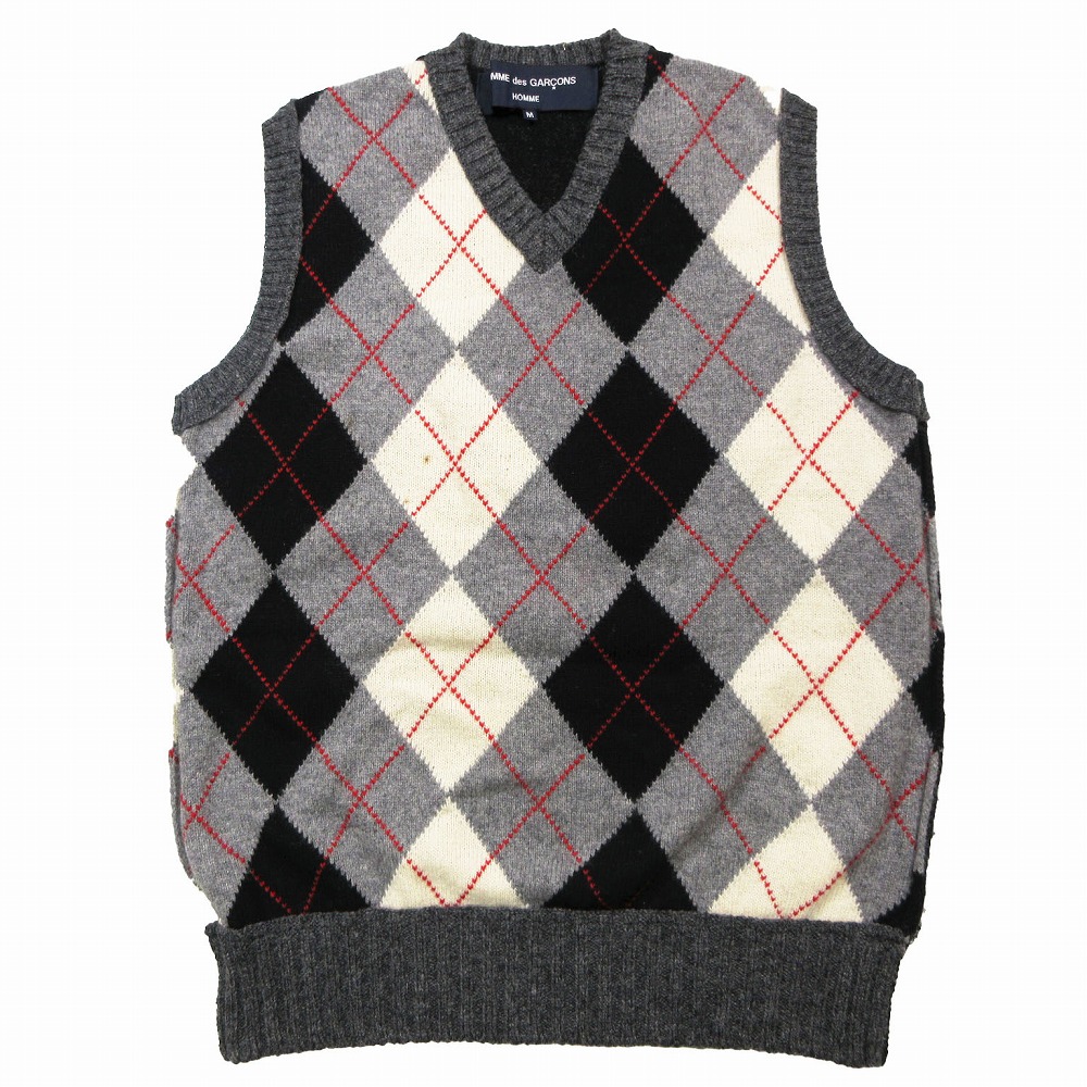 COMME des GARÇONS グレー ニットベスト 楽天市場】【中古】COMME des GARCONS HOMME×Lochauen of