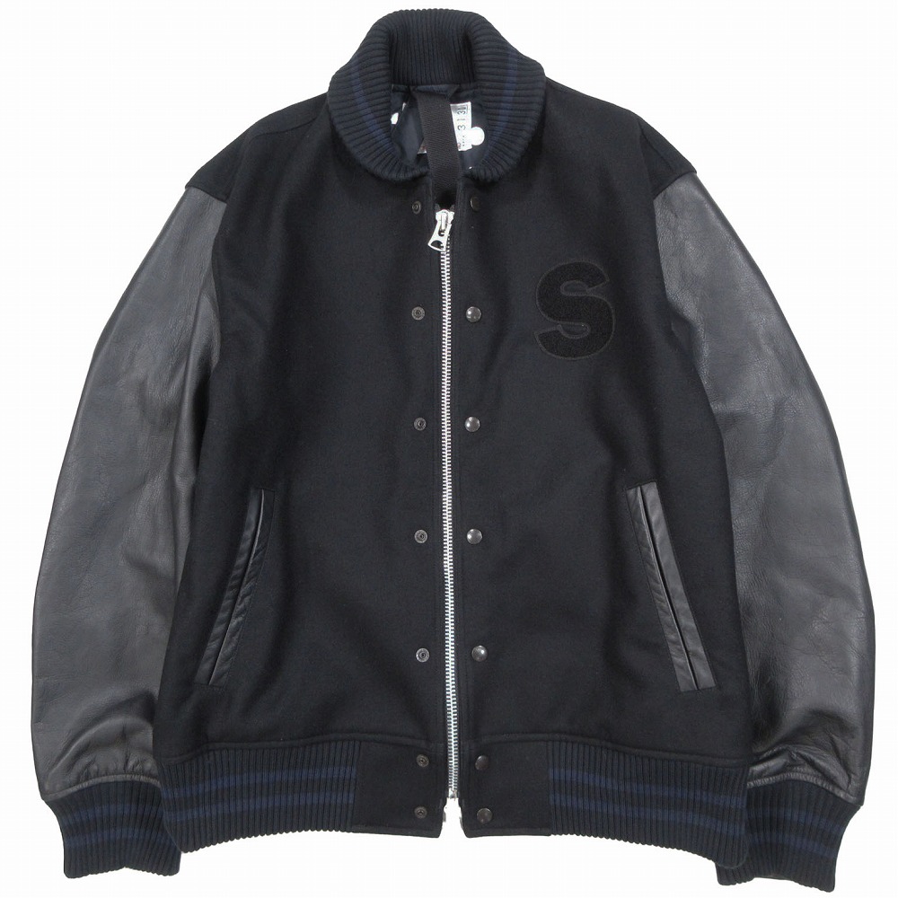 Sacai サカイ 21AWブラック3 スタジャン　コーチジャケット 楽天市場】Sacai サカイ ジャケット サイズ:1 23AW Sロゴ