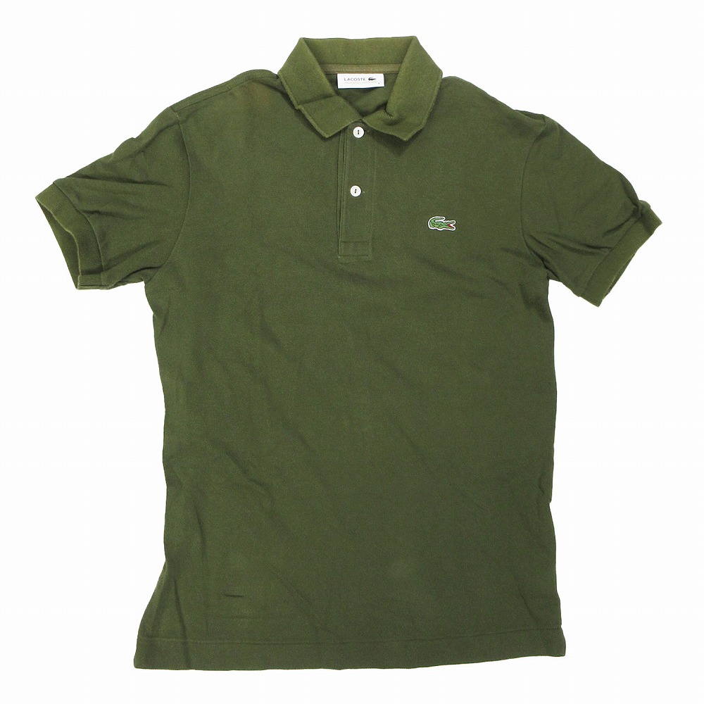 LACOSTE ラコステ BIGワニ SOLID POLO 半袖 ポロシャツ LACOSTE - ラコステ LACOSTE ポロシャツ ワニ刺繍 半袖 4 M 黒