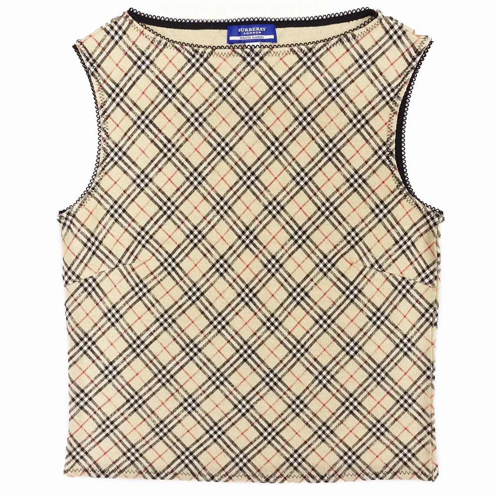 美品Burberry チェック柄タンクトップ 38 Burberry Blue Label タンクトップ ピンクチェック柄バーバリー - メルカリ