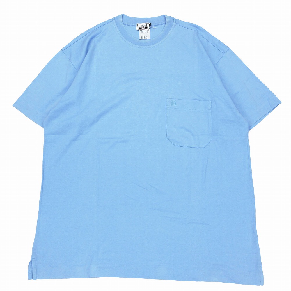 HERMÈS リボン柄 カットソー／Tシャツ グレイッシュブルー XL 楽天市場】HERMES エルメス Tシャツ カットソー トップス メンズ