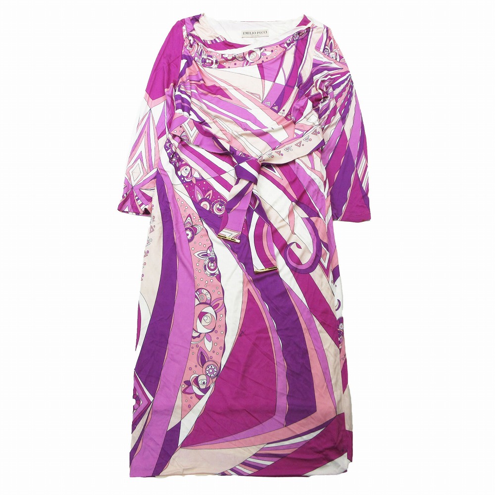 【EMILIO PUCCI /エミリオプッチ】総柄　ダウンコート　イタリア製 199999-413_1.jpg