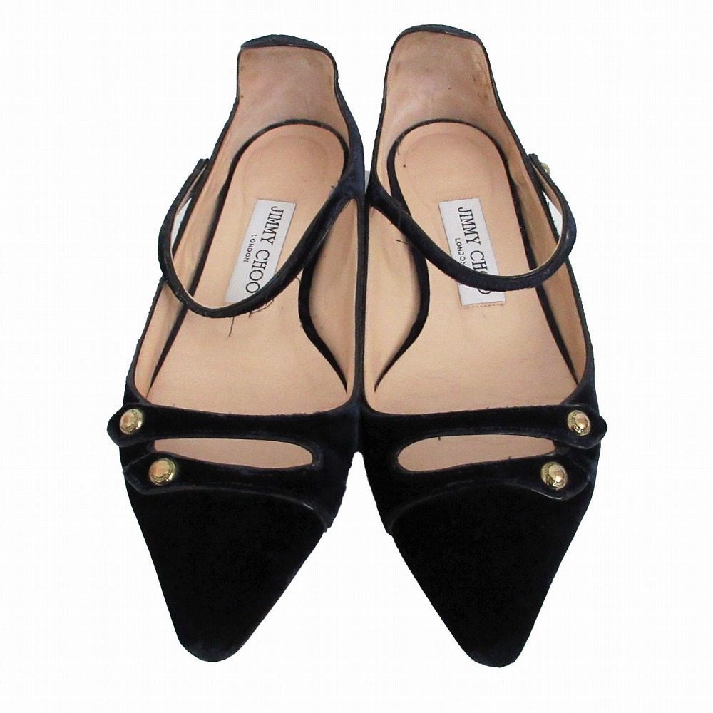 JIMMY CHOO DOROTHY FLAT 38 ブラック/ライトブロンズ JIMMY CHOO DOROTHY FLAT 38 ブラック/ライトブロンズ JIMMY