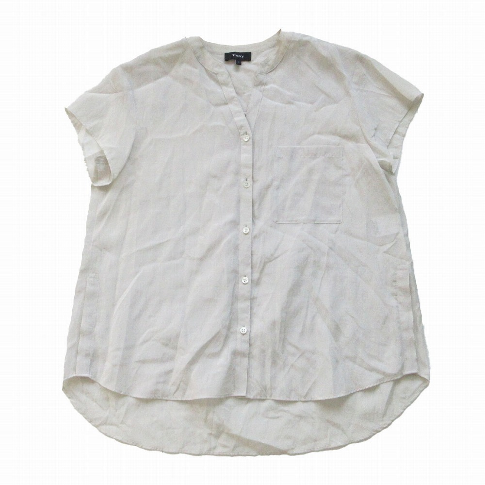 楽天市場】theory セオリー POWDER CREPE PKT POPOVER ブラウス 未使用