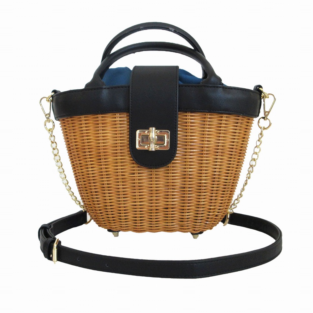 楽天市場】anatelier アナトリエ ラタン リボンかごバッグ ブラック