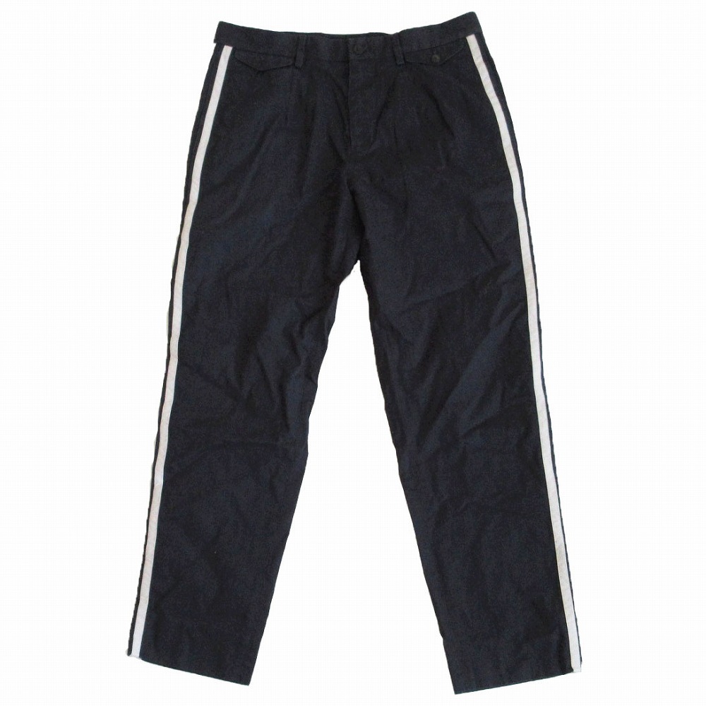 Dolce & Gabbana ストライプパンツ46 新品 D＆G】ドルガバ メンズ ストライプ パンツ ブラック パンツ