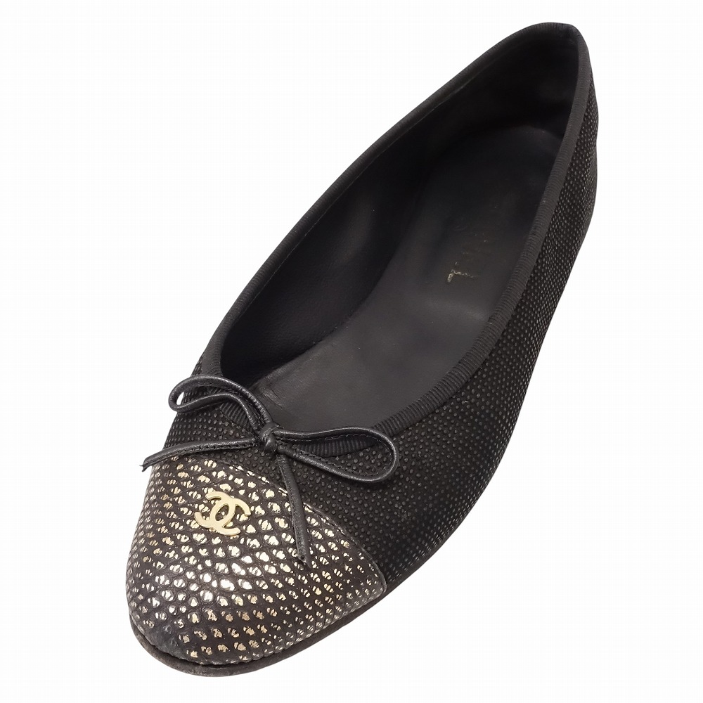 楽天市場】CHANEL シャネル G29019 カメリア フラットシューズ 38C