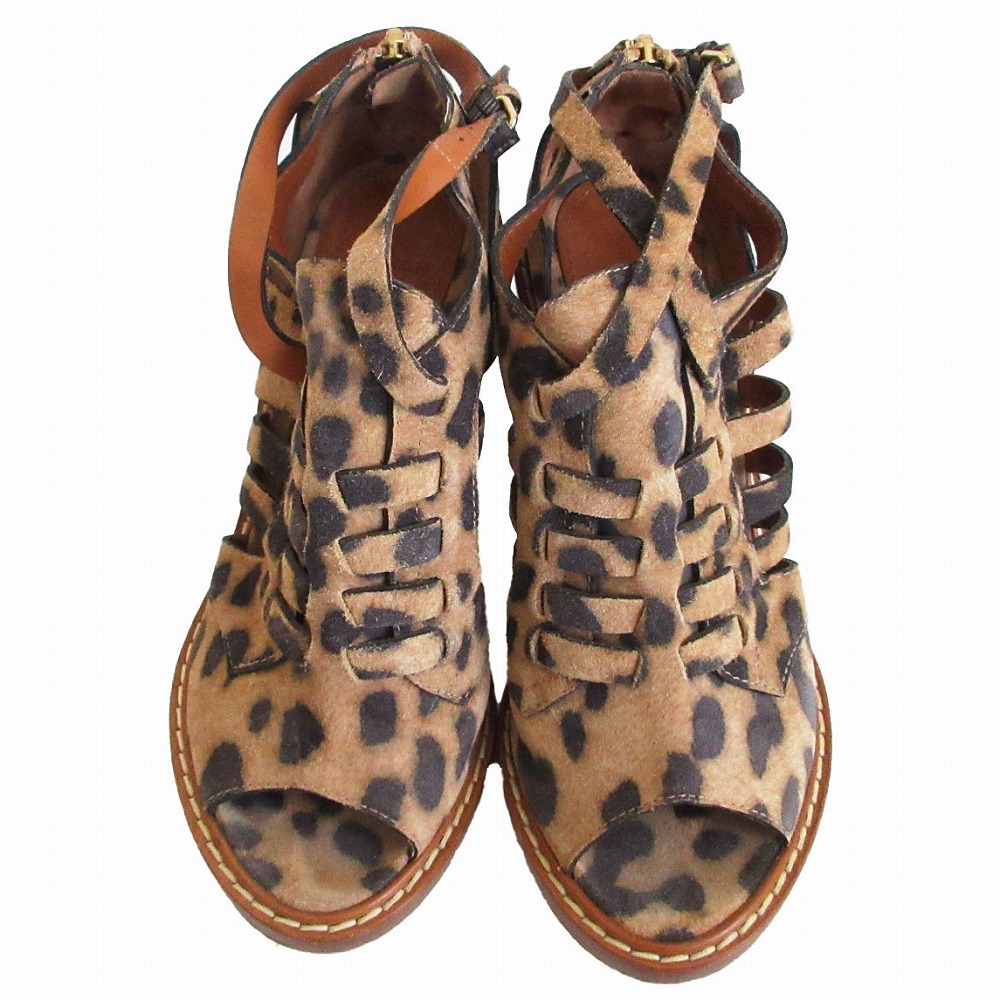 GIVENCHY ジバンシィ アニマル柄 スエード サンダル シューズ 23cm ブラウン 【中古】 4,731円