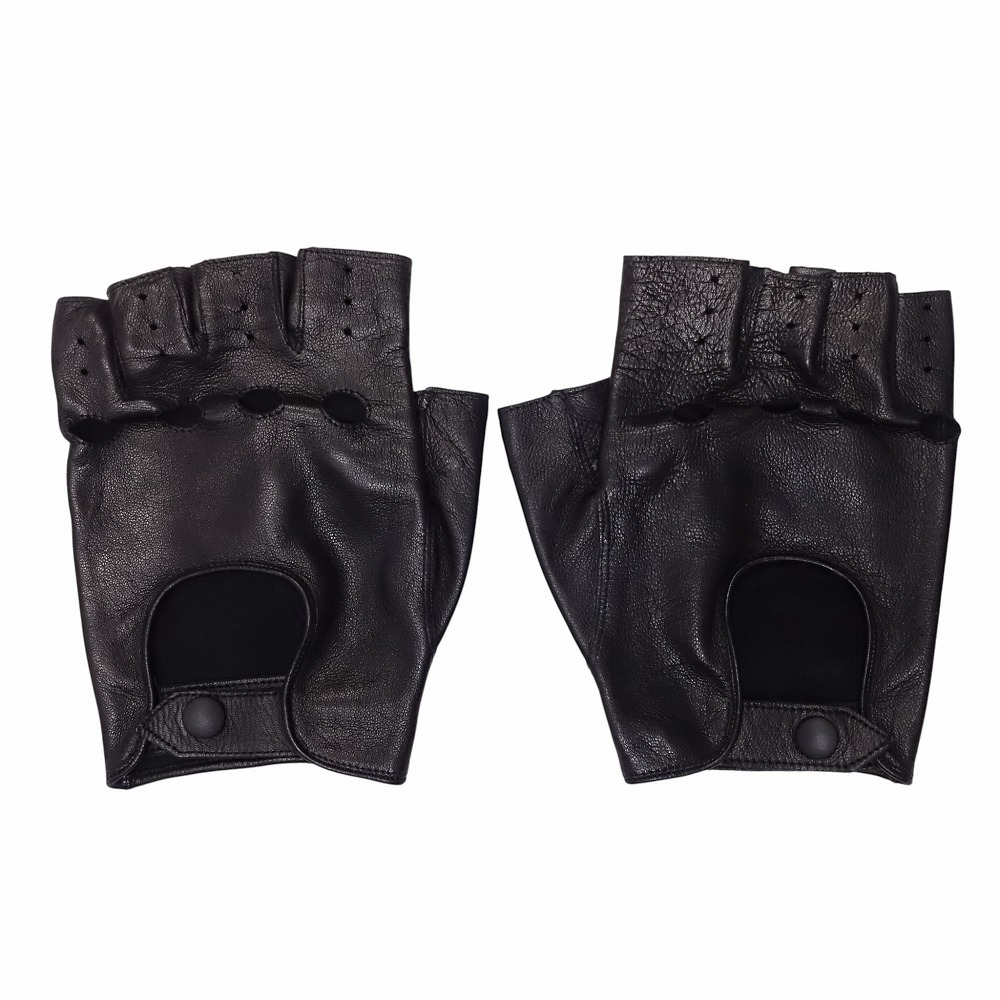 Dior HOMME ディオールオム 黒オープンフィンガー グローブ 手袋 0000016746000.jpg