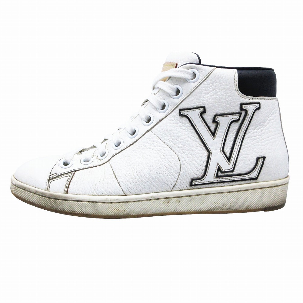 LOUIS VUITTON(ルイヴィトン)ダミエ柄レザー ヌバック スエード ハイカットスニーカー 楽天市場】LOUIS VUITTON ルイ・ヴィトン ダミエ柄レザー/ヌバック