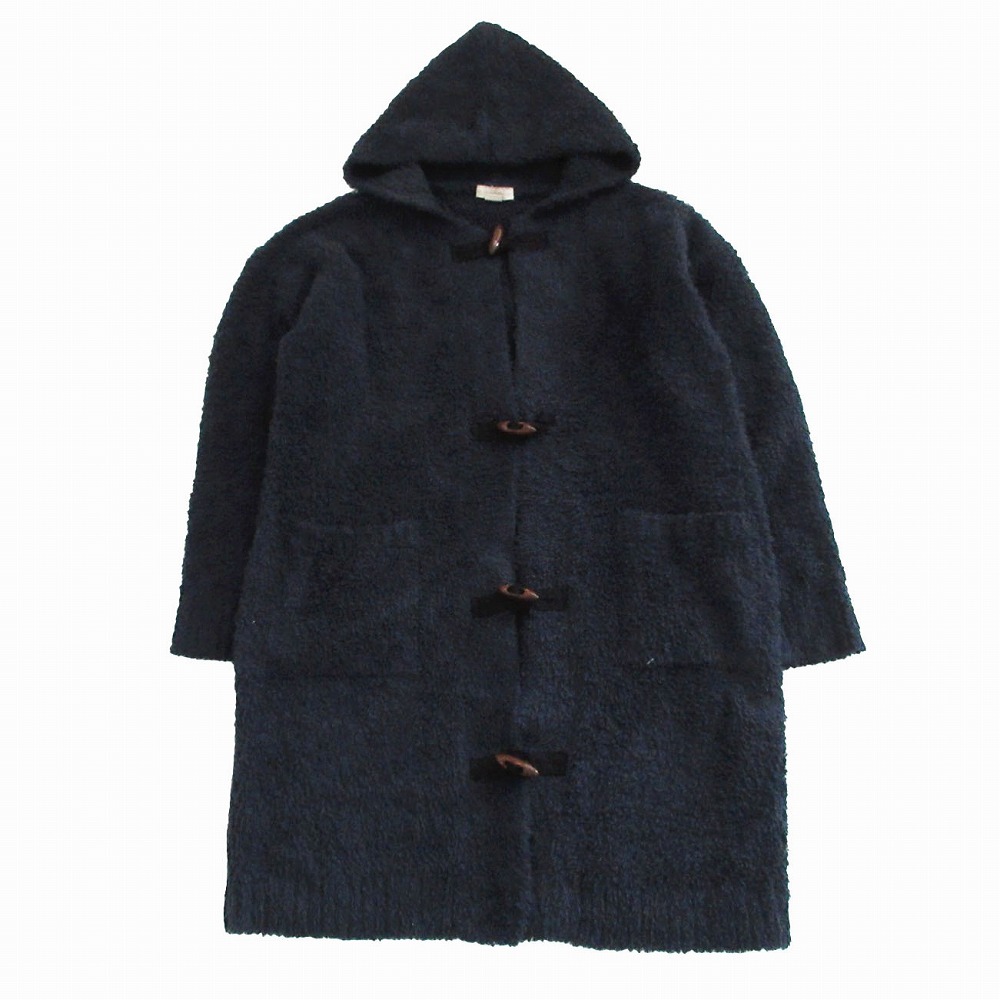 【未使用級】 Ron Herman シャギー ロング ダッフルコート ブラック 0000017070000.jpg