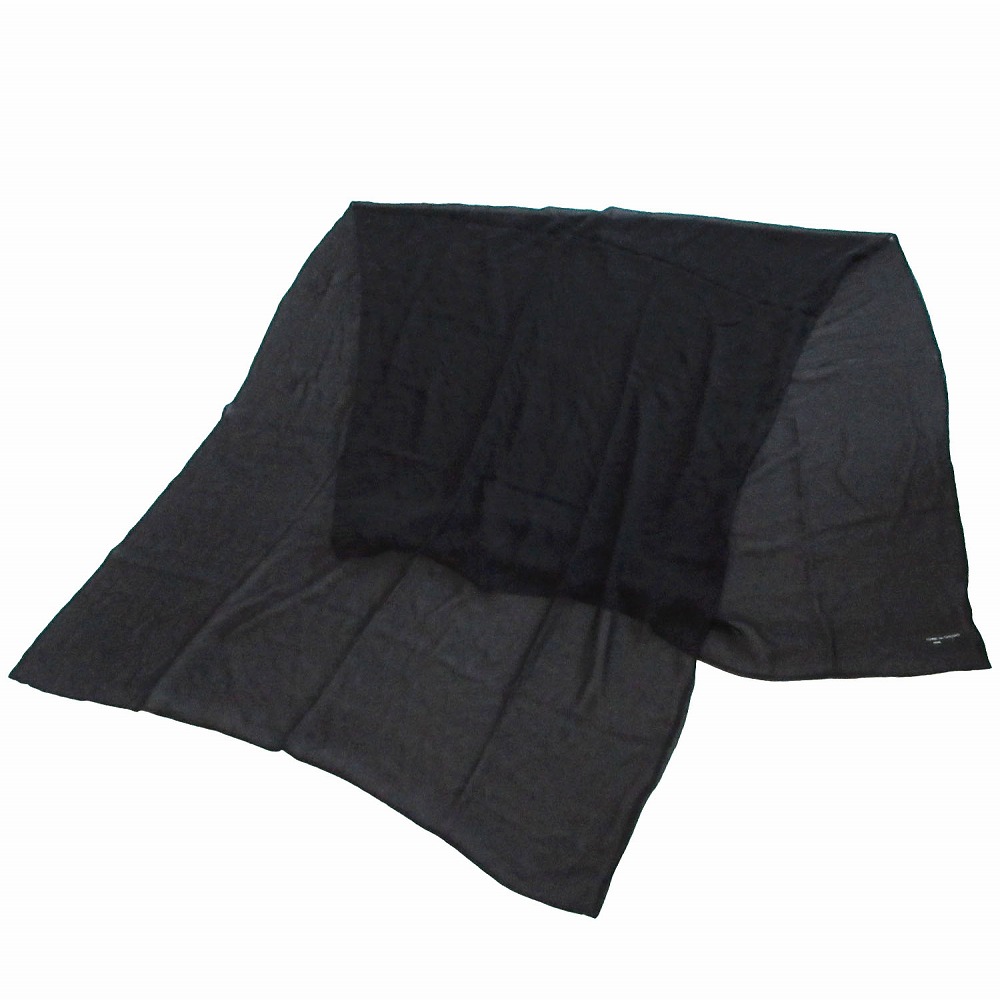 COMMEdesGARCONS NOIR コムデギャルソンノアール AK114010 ロゴプリント シルクストール 大判 ブラック 黒 110×240cm 【中古】 6,241円