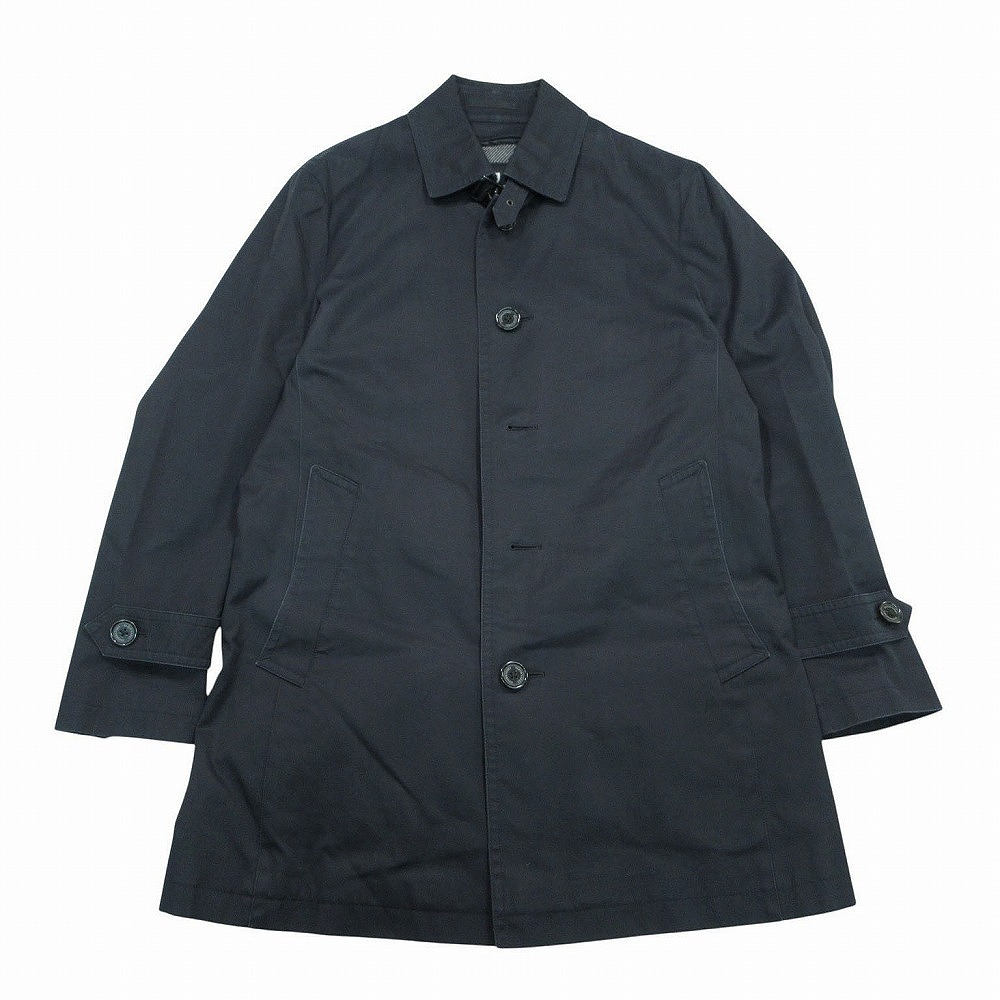 BLACK LABEL CRESTBRIDGE ブラックレーベルクレストブリッジ ステンカラーコート ジャケット ライナー付 M ネイビー メンズ 【中古】