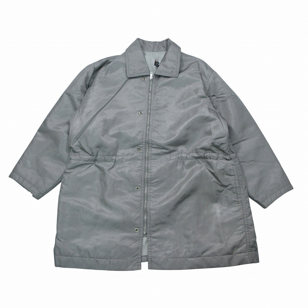 91AW I.S. ISSEY MIYAKE SPORT イッセイミヤケ ナイロン コート vintage ジャケット IS13-FA002 アウター M シルバー メンズ 【中古】