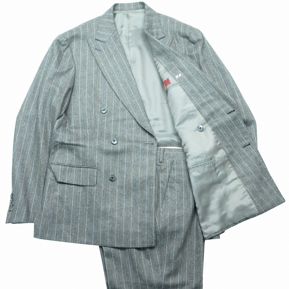 Ermenegildo Zegna × Marquis エルメネジルドゼニア マーキス TROFED ウール カシミヤ スーツセットアップ ストライプ 【中古】