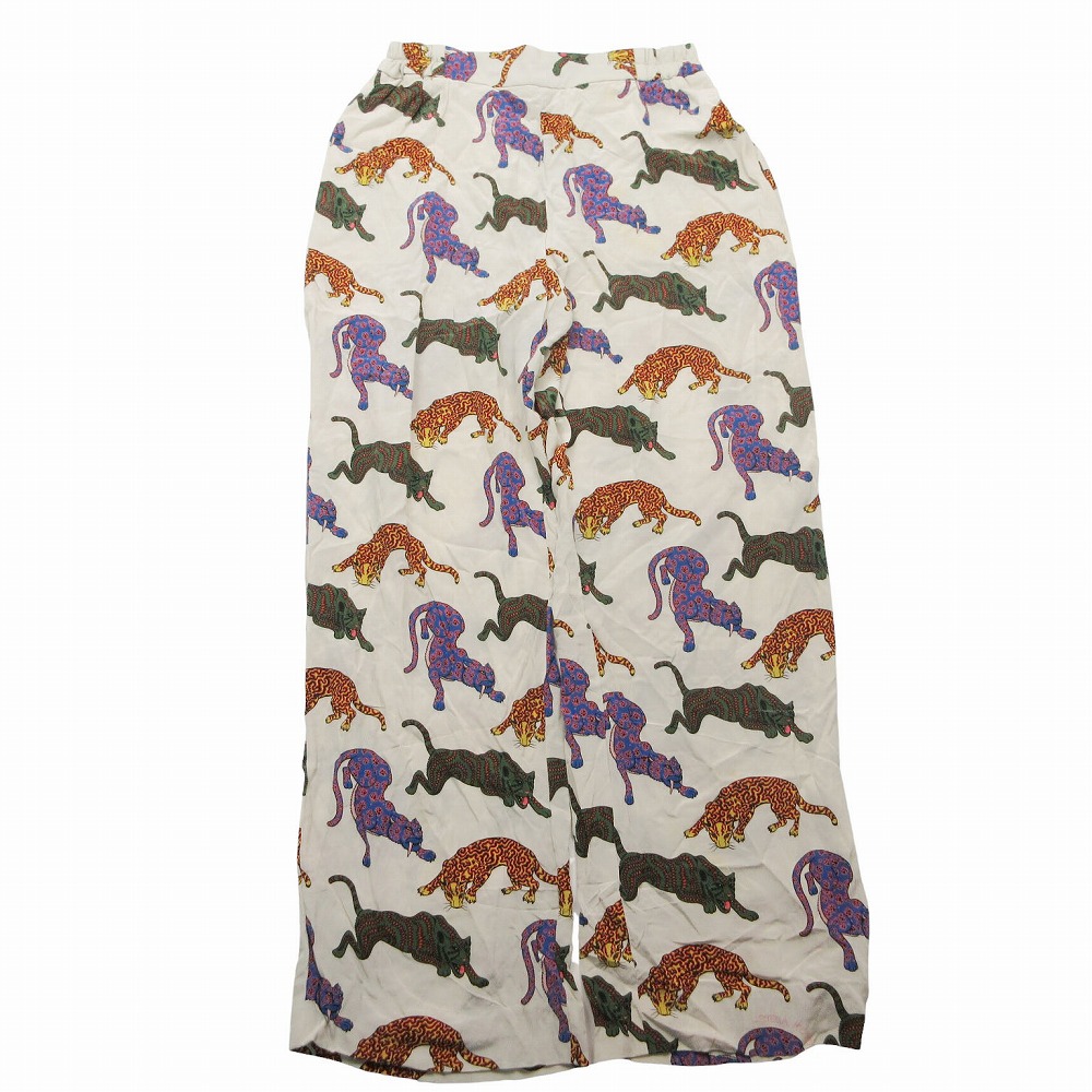 STELLA McCARTNEY ステラマッカートニー レオパードプリント ゴムウエストパンツ ボトムス 46/XL マルチカラー メンズ 【中古】