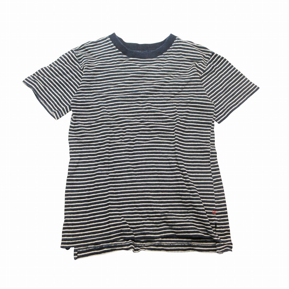 45R フォーティーファイブ インディゴ ボーダー Tシャツ プルオーバー トップス 半袖 3/L ネイビー ユニセックス 【中古】