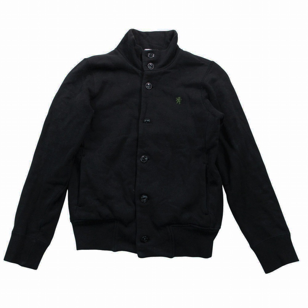Gymphlex ジムフレックス スウェットスタンドカラー ジャケット ワンポイントロゴ ブラック サイズ12 S レディース 【中古】