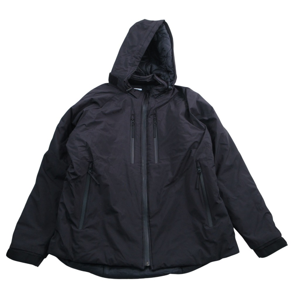 MOSSIR Ethan モシール イーサン マウンテンパーカー 中綿 フーデット ジャケット ブルゾン プリマロフト 38 M 黒 メンズ 【中古】