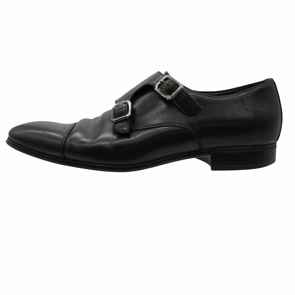 Salvatore Ferragamo サルバトーレフェラガモ レザー ダブルモンクストラップ ドレスシューズ サイズ6 2E 24.5cm メンズ 【中古】