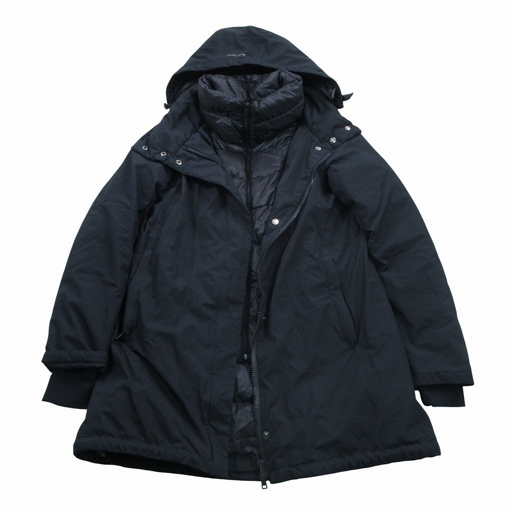 HERNO ヘルノ ラミナー ゴアテックス PIUMINO PARKA PI048DL 11121 ダウンコート アウター 38 S レディース ダークネイビー 【中古】