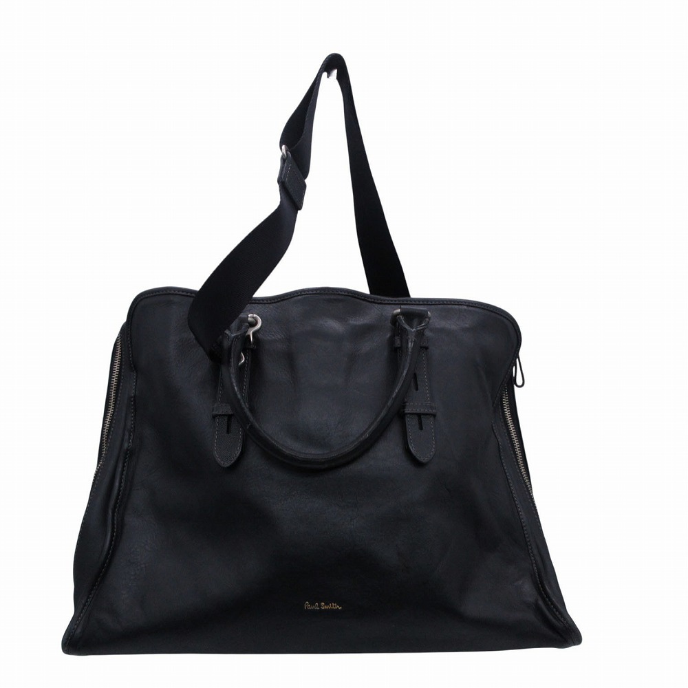 Paul Smith ポールスミス レザー ブリーフケース ビジネスバッグ 2WAY ショルダーバッグ ブラック メンズ 【中古】
