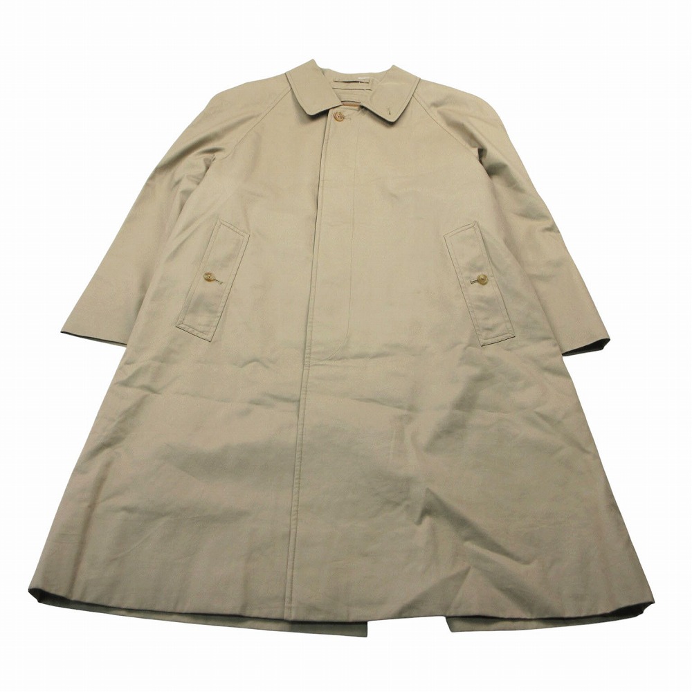 OLD BURBERRYS バーバリーズ コート ステンカラー バルマカーン ノバチェック柄 ライナー付き アウター S ベージュ メンズ 【中古】