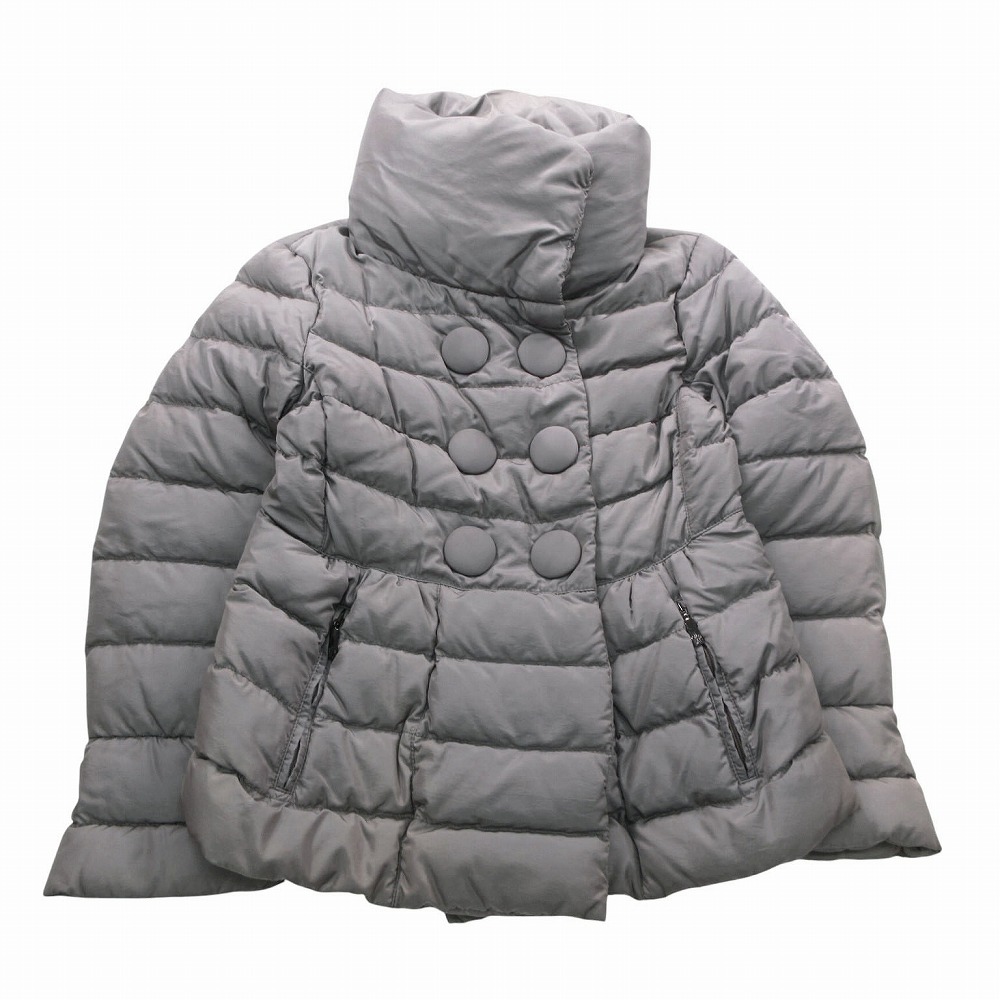 MONCLER モンクレール KELLY ケリー ダブルボタン ダウンジャケット ショート丈 アウター グレー サイズ00 XS レディース 【中古】