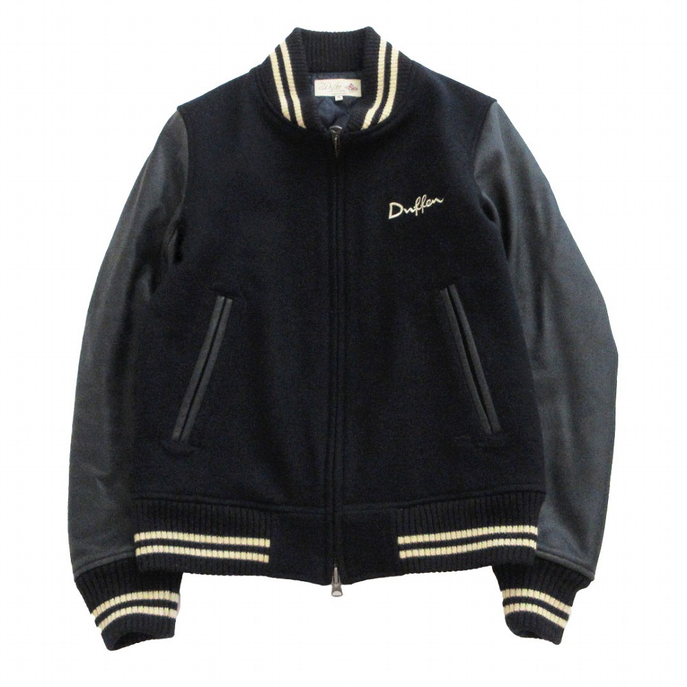 The DUFFER of ST.GEORGE AWARD JACKET ウールメルトン ワントーンアワードジャケット アウター M ネイビー メンズ 【中古】
