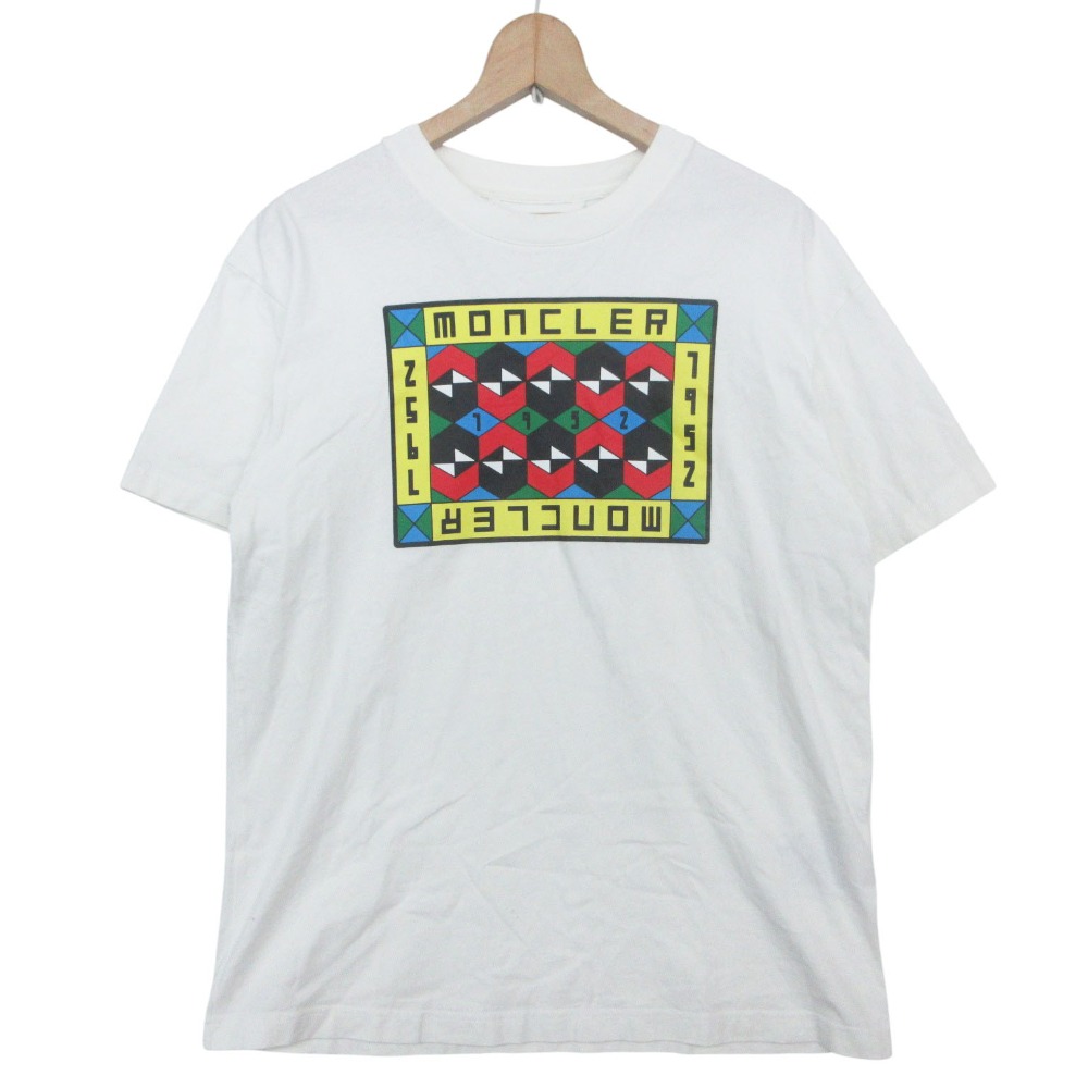 MONCLER GENIUS モンクレールジーニアス 1952 GRID SS T-SHIRT Tシャツ 半袖 カットソー トップス ホワイト S メンズ 【中古】 11,808円