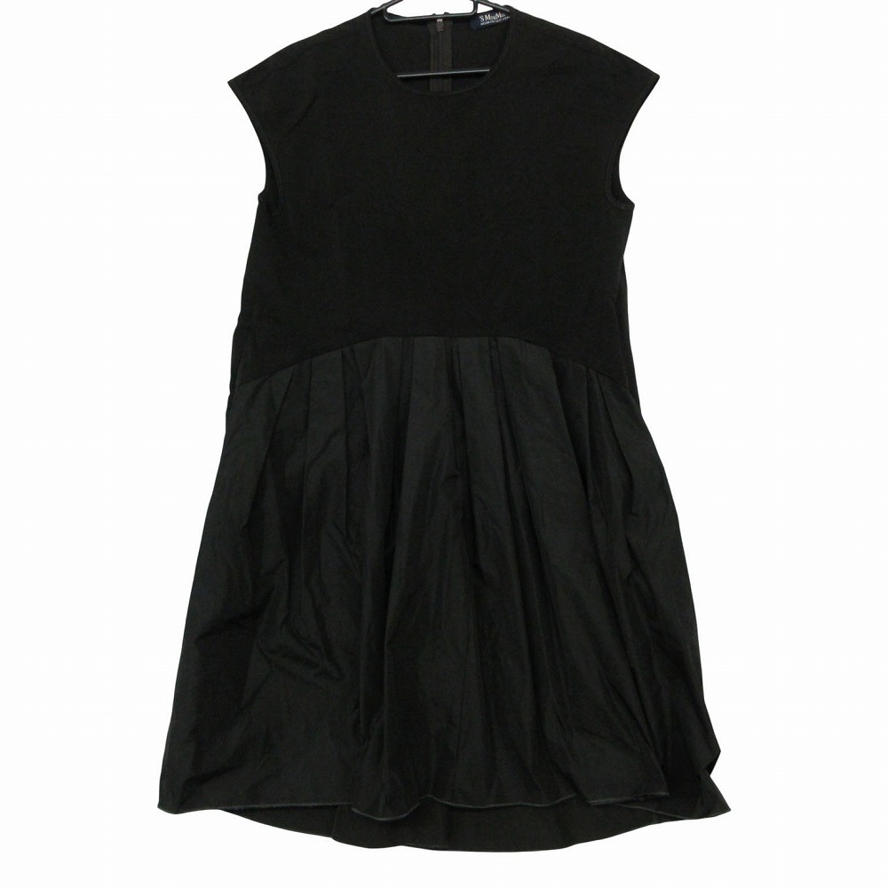 S Max Mara エスマックスマーラ TIMELESS AIR DRESS フレア ワンピース ドレス 923603480750 36/S ブラック レディース 【中古】