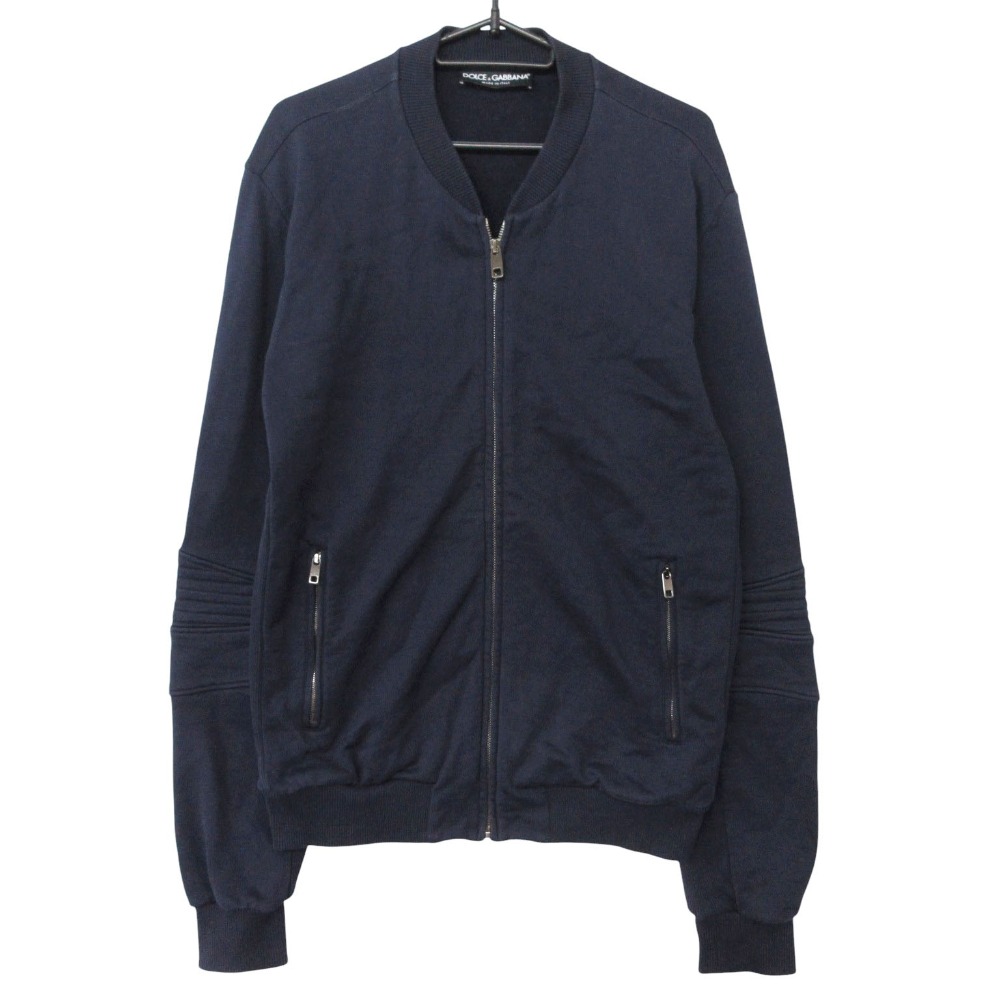 Dolce & Gabbana ドルチェアンドガッバーナ ドルガバ スウェット ブルゾン ジャケット 裏毛 46/M ネイビー メンズ 【中古】