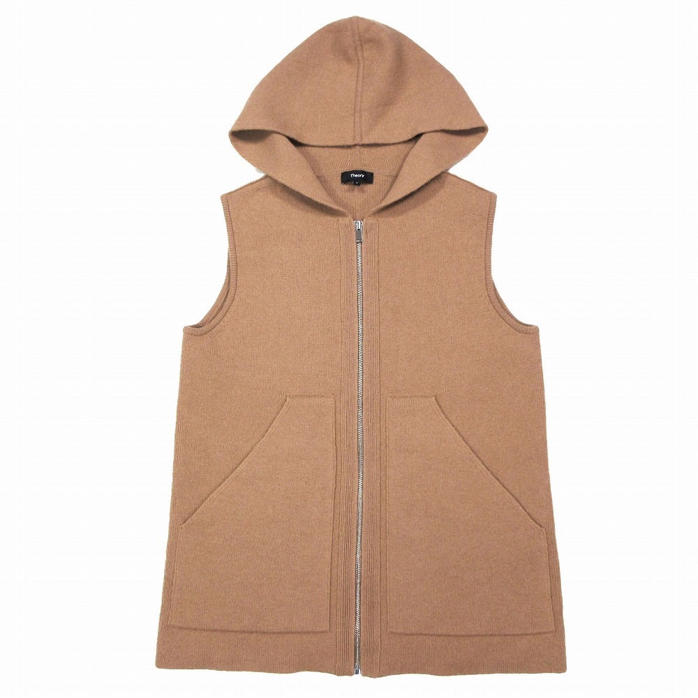 theory ウールベスト 極美品】theory セオリー ニットベスト ウール＆カシミヤ ジップ
