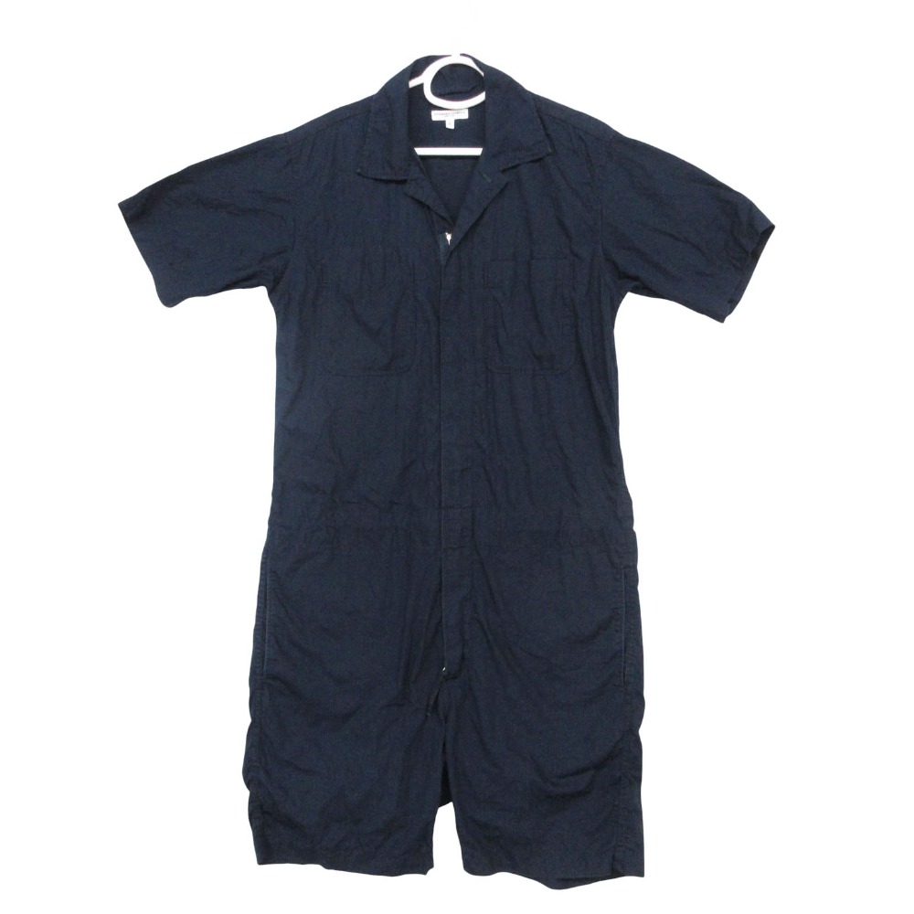 ENGINEERED GARMENTS エンジニアードガーメンツ オープンカラー ジャンプスーツ オールインワン 半袖 S ネイビー メンズ 【中古】 8,502円