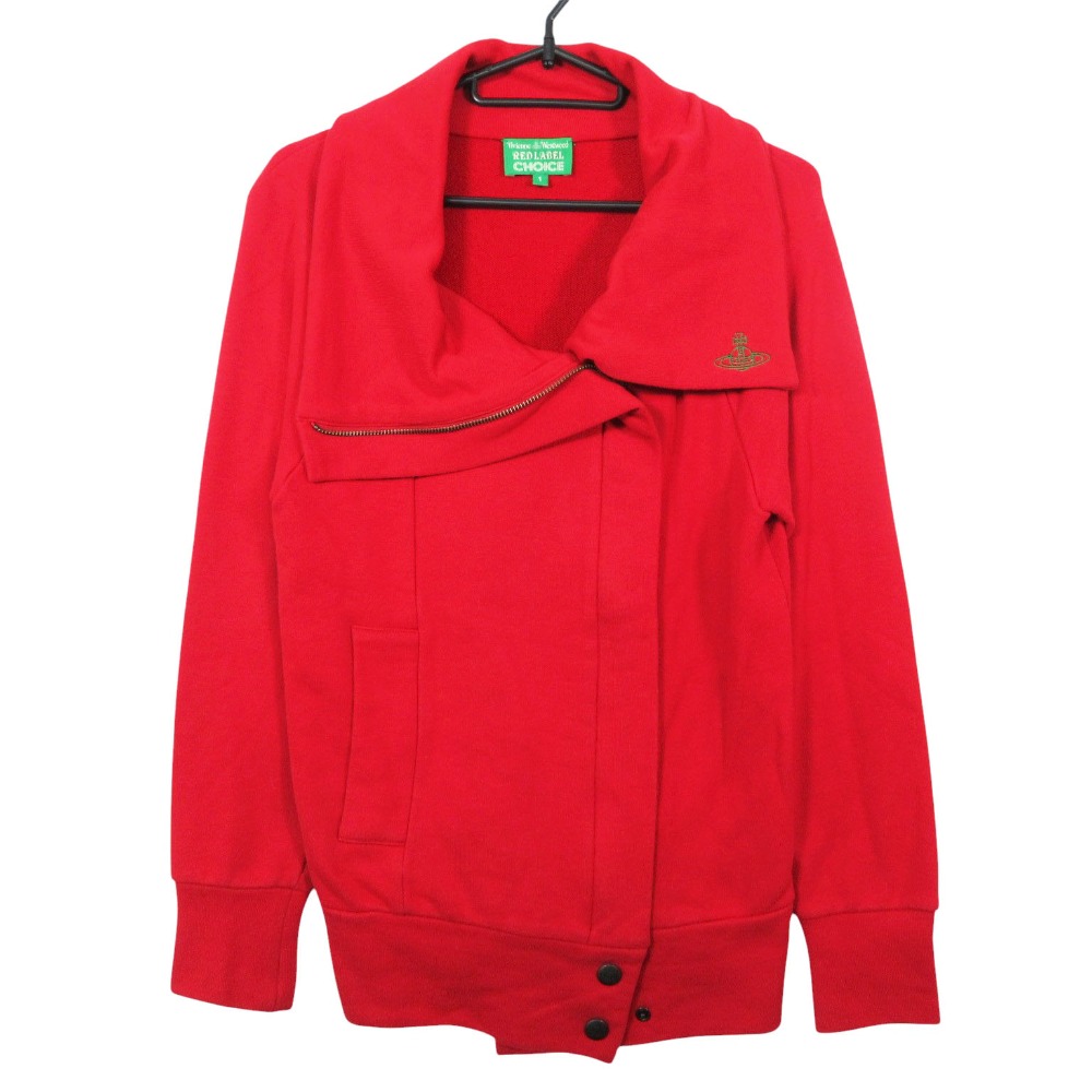 Vivienne Westwood RED LABEL CHOICE ヴィヴィアンウエストウッド オーブ刺しゅう 汗水 パーカー 上衣 2WAY 1 S 赤 【中古】