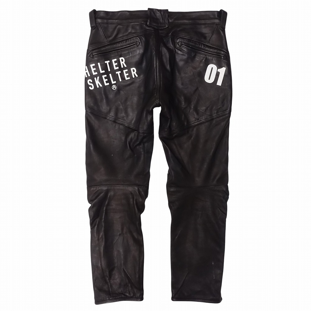 R.E.R RIDING EQUIPMENT RESEARCH ライディングイクイップメントリサーチ ホースレザー パンツ MUSTANG RER-101 L 黒 メンズ 【中古】｜コムレイドバージ店