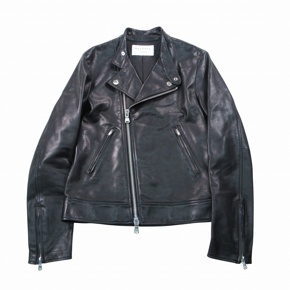 美品 MACPHEE マカフィー トゥモローランド 23SS ラムレザー ライダースジャケット 12-07-31-07701 36 S レディース 【中古】|コムレイドバージ店