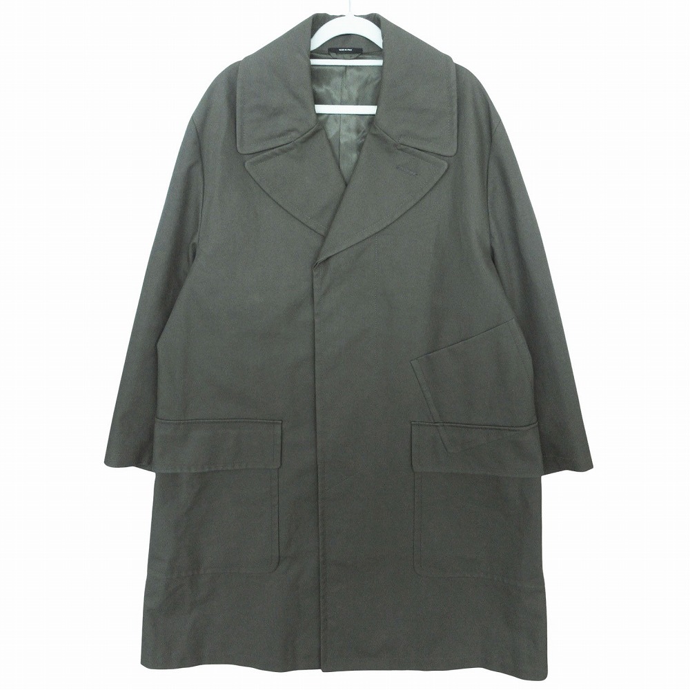 HERMES エルメス 161300H6 *12-5111 21AW シングル トレンチコート アウター カーキ サイズ48 M メンズ 【中古】｜コムレイドバージ店